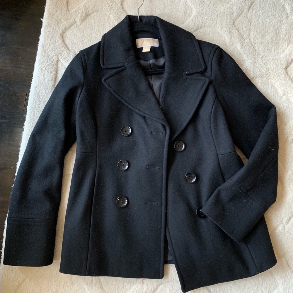 Black Michael Kors pea coat